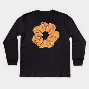 Orange star scrunchy Kids Long Sleeve T-Shirt